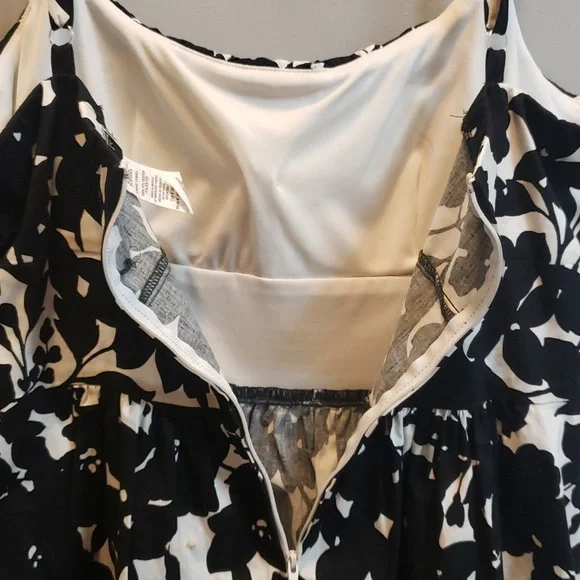 B.smart Black and White Floral Dress, 10 - Picture 3 of 6